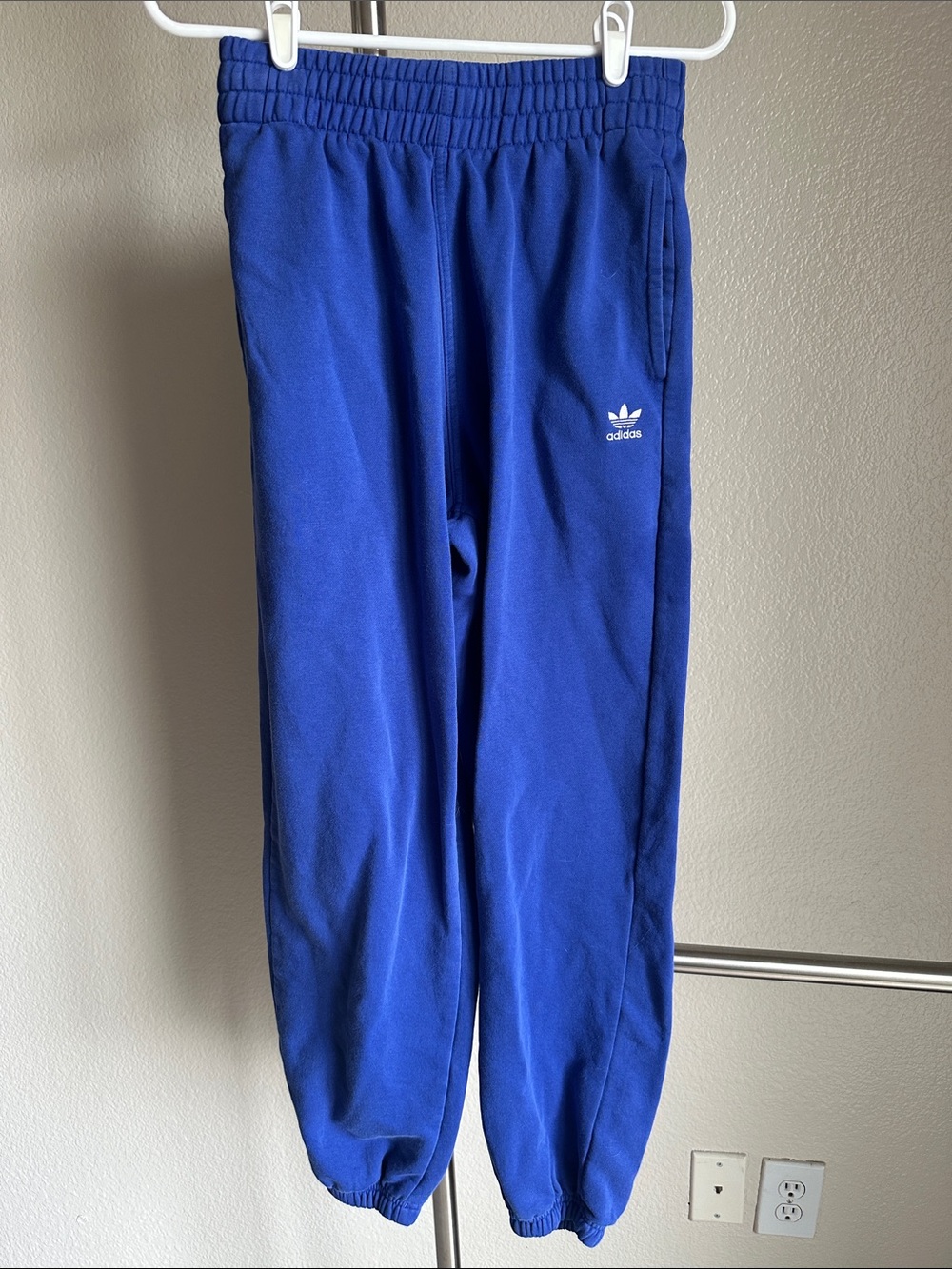 Adidas Royal Blue High Waist Loose Fit Sweatpants S